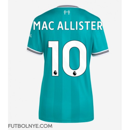 Camiseta Liverpool Alexis Mac Allister #10 Tercera Equipación para mujer 2025-26 manga corta Camiseta Liverpool Alexis Mac Allister #10 Tercera Equipación para mujer 2025-26 manga corta